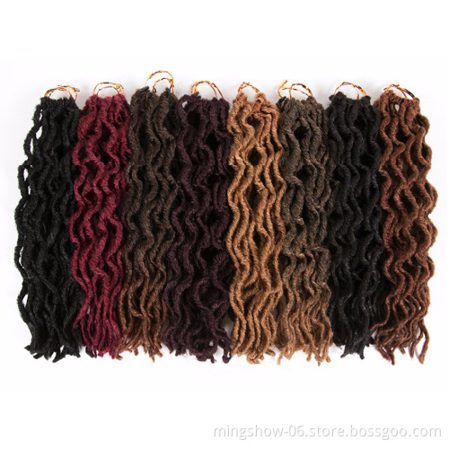 wholesale ombre Faux locs curly crochet braids hair Synthetic Braiding Hair